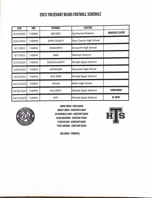 THS Football Schedule